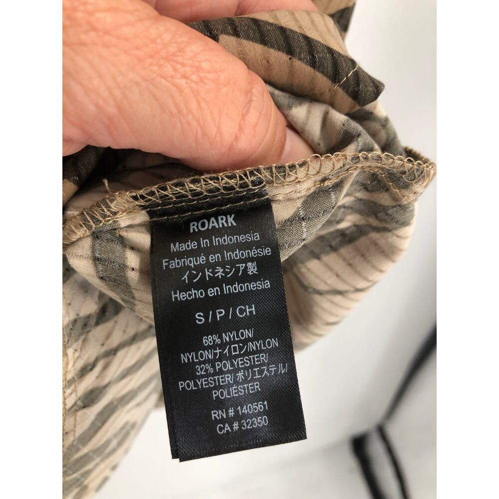 Roark Bless Up Dress in Khaki Leaf Print Breathable Outdoor Vacation Small NEW - Picture 11 of 12